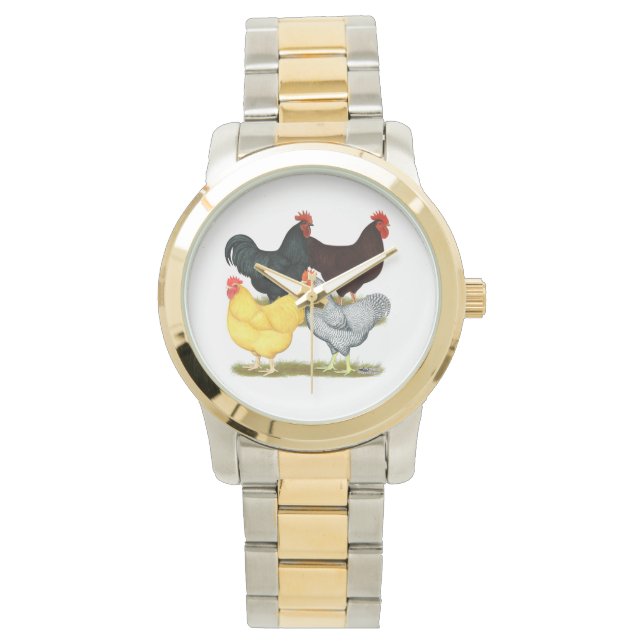 Heavy Rooster Chicken Quartet Watch (Front)