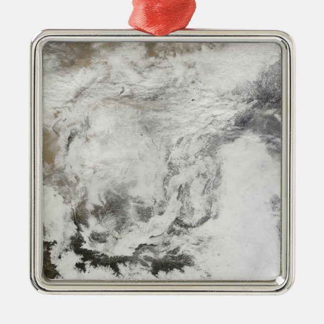 Heavy snowfall in China Metal Ornament (Front)