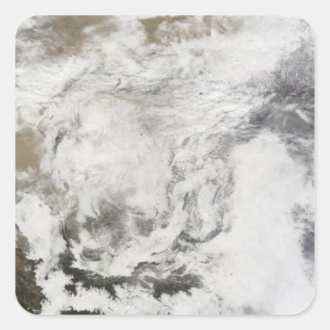 Heavy snowfall in China Square Sticker (Front)