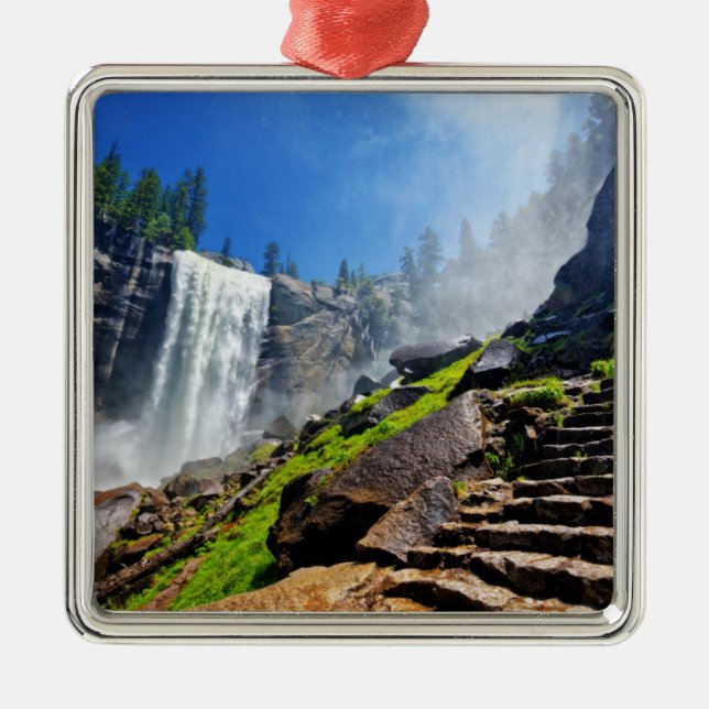 Heavy Spray from Vernal | Yosemite National Park Metal Ornament (Front)