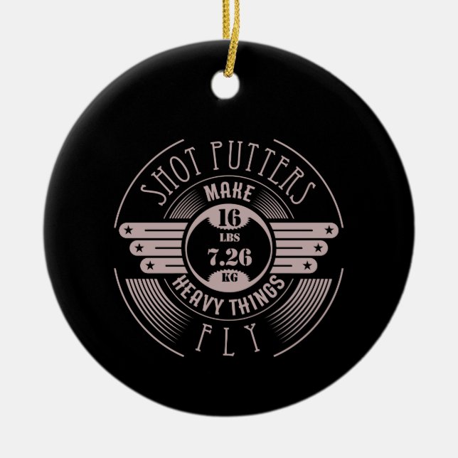 heavy things that fly 2 ceramic ornament (Front)