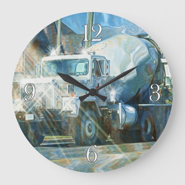 Heavy Transport Cement Truck Wall Clock (Front)
