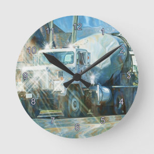 Heavy Transport Cement Truck Wall Clock