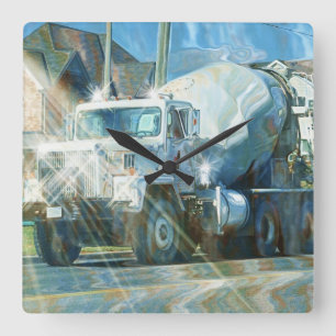 Heavy Transport Cement Truck Wall Clock