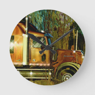 Heavy Transport Copper Truck-lovers Art Wall Clock
