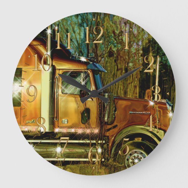 Heavy Transport Lorry Truck-lovers Art Wall Clock (Front)