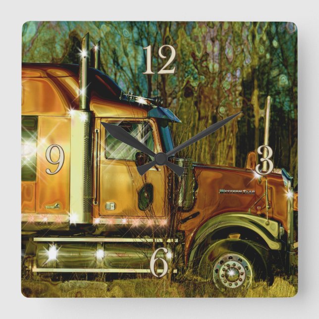 Heavy Transport Lorry Truck-lovers Art Wall Clock (Front)