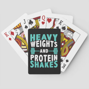 Heavy Weights And Protein Shakes Playing Cards