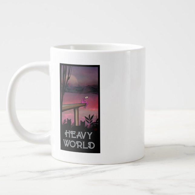Heavy World Large Coffee Mug (Left)
