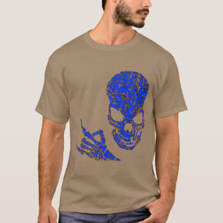 HeavyMetal skull Blue T-Shirt