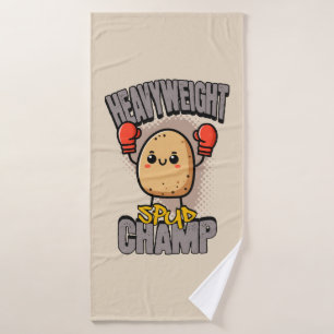 Heavyweight Spud Champ Boxing Potato Bath Towel Set