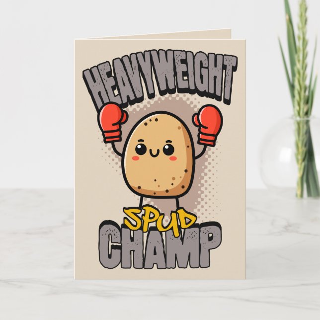 Heavyweight Spud Champ Boxing Potato  Card (Front)