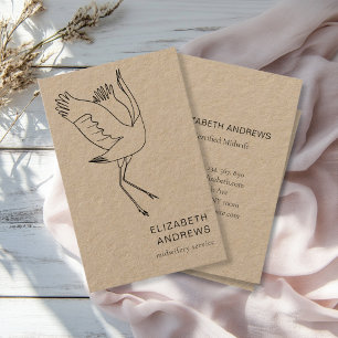 Hebamme, Storch schlicht-moderne Visitenkarte Business Card