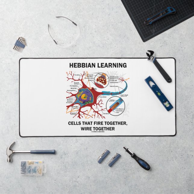 Hebbian Learning Cells Fire Together Wire Together Desk Mat (Workstation)