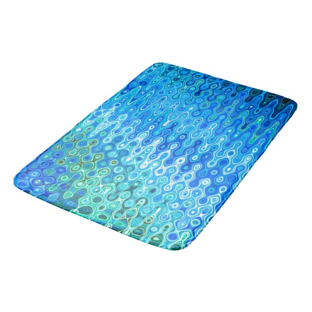 Heber Lake Bath Mat by Artist C.L. Brown (Angled)