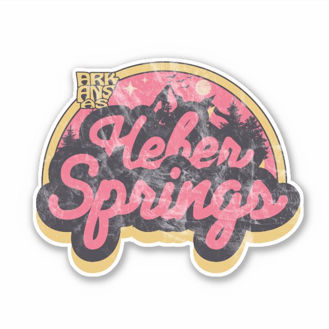 Heber Springs, Arkansas  Sticker (Front)