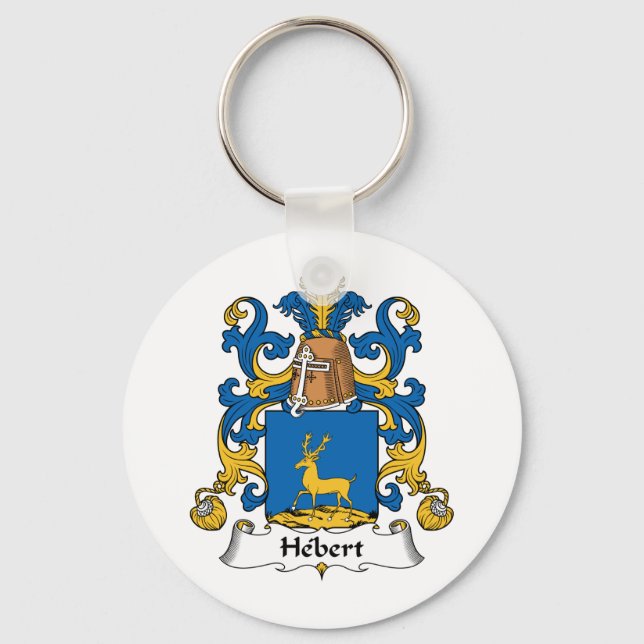 Hebert Family Crest Key Ring (Front)