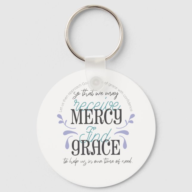 Hebrew 4:16 quotes key ring (Front)