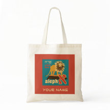 Hebrew Aleph Bet Tote Bag