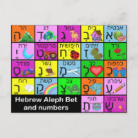 Hebrew Alephbet flash card