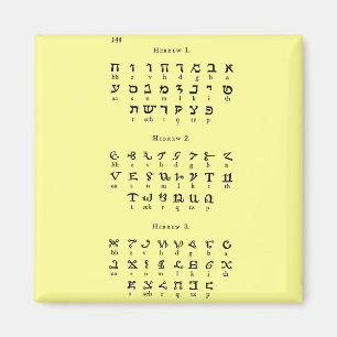 Hebrew Alphabet Magnet
