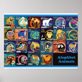 Hebrew Alphabet Poster