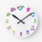 Hebrew alphabet wall clock