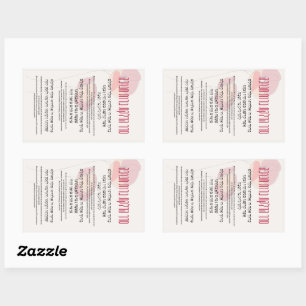 Hebrew and English Blessings for Hanukkah Rectangular Sticker