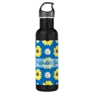 Hebrew Birthday Daisies Ocean Blue 710 Ml Water Bottle