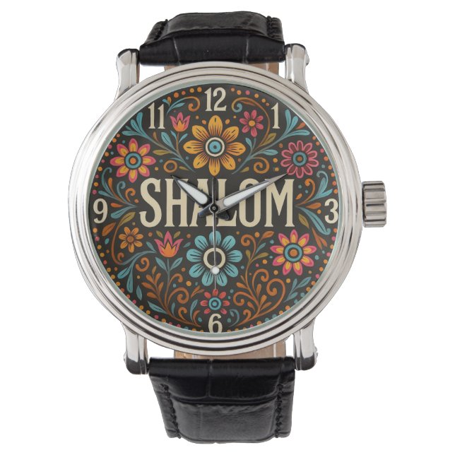 Hebrew blessing Shalom  Watch (Front)