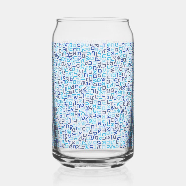 Hebrew Can Glass (Front)