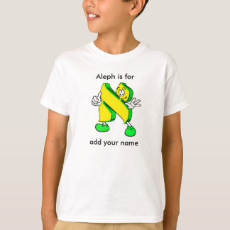 Hebrew Cartoon Alef Character Long Sleeve Tee