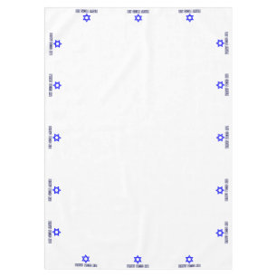 Hebrew Happy Passover Star Of David (MED) Passover Tablecloth