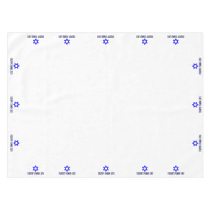Hebrew Happy Passover Star Of David (SML) Passover Tablecloth
