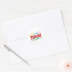 Hebrew Happy Purim Classic Round Sticker