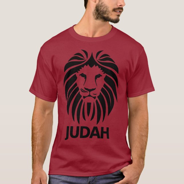 Hebrew Israelite  Lion Of Judah in Black Tee (Front)