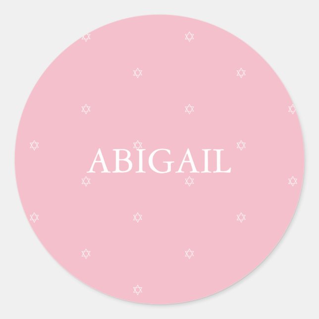  Hebrew Jewish Girl Ceremony Classic Round Sticker (Front)