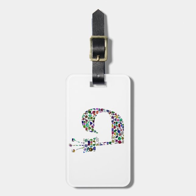 Hebrew Letter 'TET' Luggage Tag (Front Vertical)