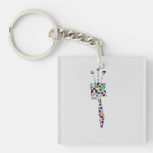 Hebrew Letter ZAIN Key Ring
