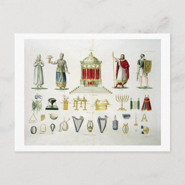 Hebrew Levi, Priest, King and Soldier with Sacred Postcard (Front)