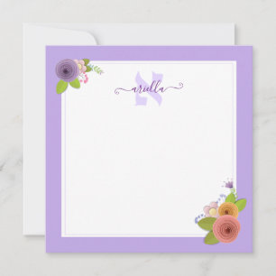Hebrew Monogram ALEF Personalised Thank You Card