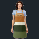Hebrew & Script Personalised Stripe Apron<br><div class="desc">This clean modern stripe design will give a professional look to your favourite Challah baker. Sure to make anyone smile... even Bubbie! Celebrate the art of fine baking with this fresh, look. To type in Hebrew- set your keyboard to input Hebrew Characters and simply type! Coordinates with our Matching Striped...</div>