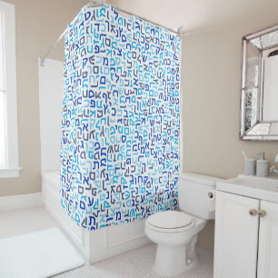 Hebrew Shower Curtain