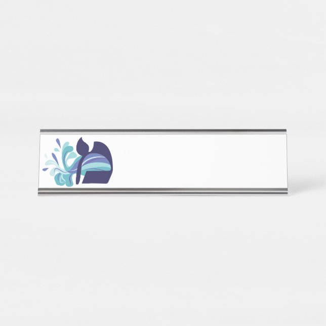 Hebrew Water Desk Name Plate (Front)