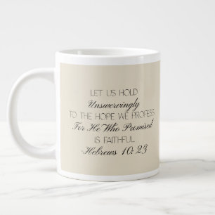 Hebrews 10:23 Hope Bible Verse Mug 