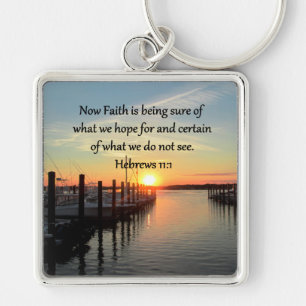 HEBREWS 11:11 SUNSET DESIGN KEY RING