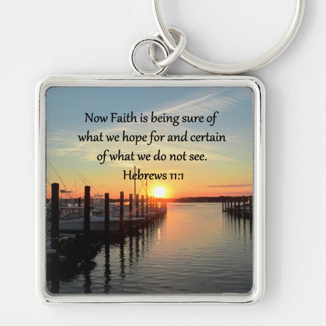 HEBREWS 11:11 SUNSET DESIGN KEY RING (Front)