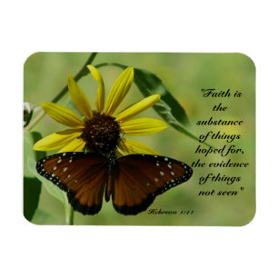 Hebrews 11:1 butterfly magnet