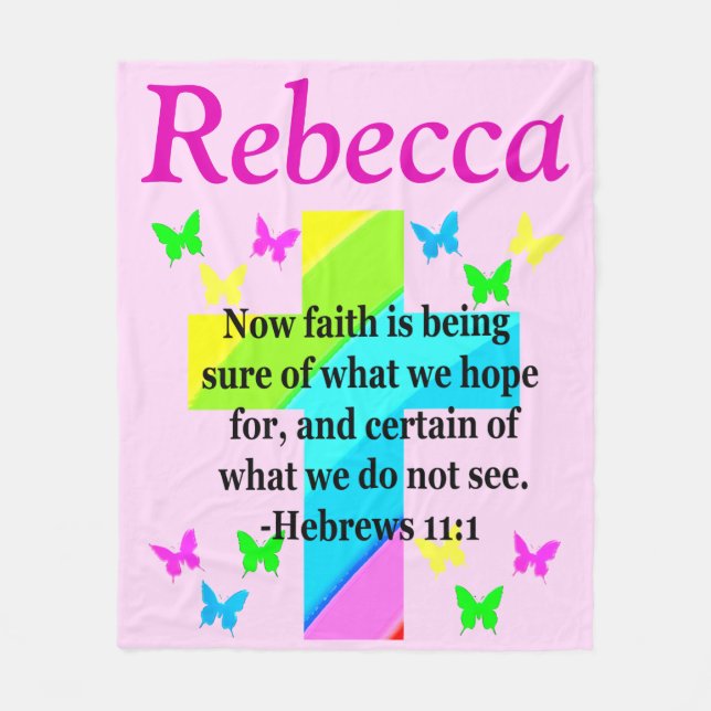 HEBREWS 11:1 PERSONALIZED FLEECE BLANKET (Front)