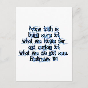 Hebrews 11:1 postcard